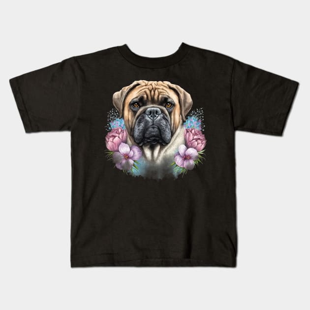 bullmastiff dog lover Kids T-Shirt by Crazy.Prints.Store